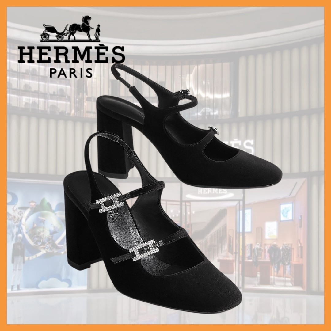 【美シルエット♡スタイルアップ】HERMES パンプス