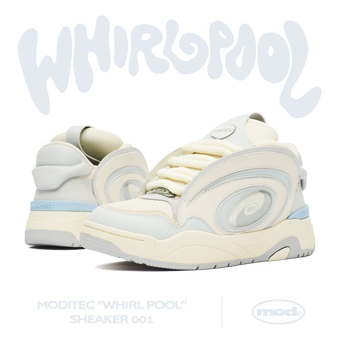 厚底スニーカー WHIRL POOL 渦巻き 厚底 スニーカー ホワイト