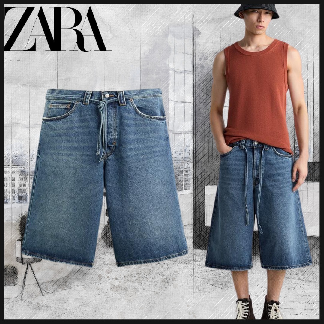【ZARA】BAGGY-FIT バミューダジョーツ