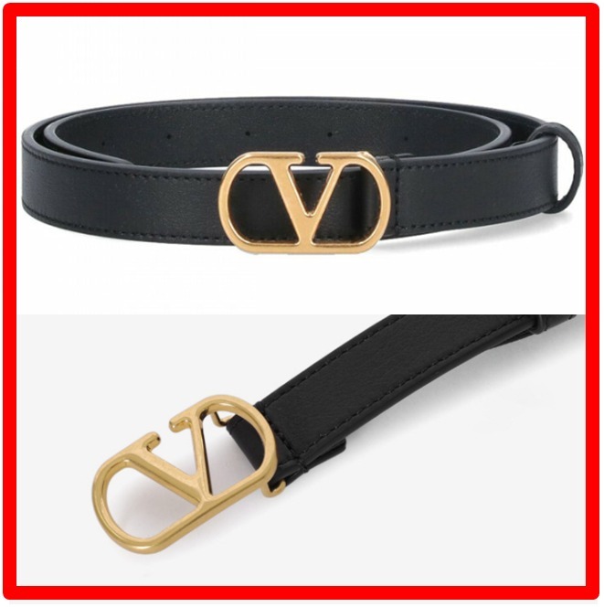 ☆【VALENTINO】☆Vロゴ シグネチャー レザーベルト☆