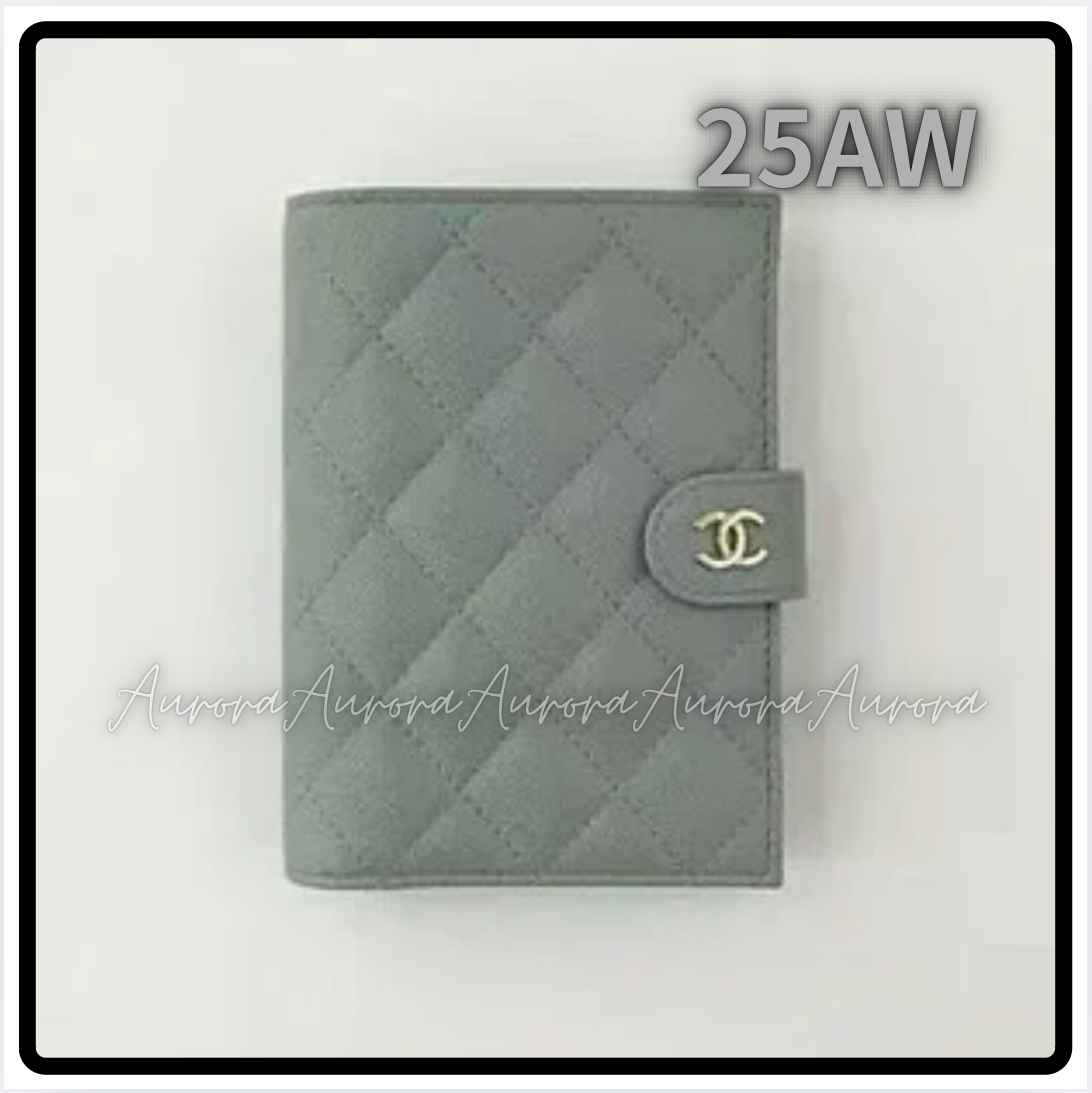 25A_即完のグリーン_CHANEL_パスポートケース_財布