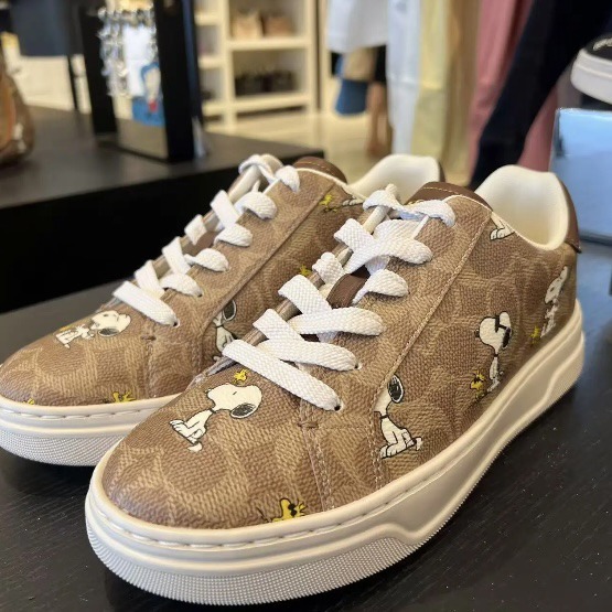 【 COACH X PEANUTS 】 レディース ハイ ライン スニーカー