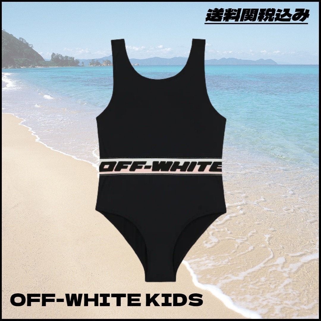 送料関税み★Off-White kids★ロゴ入り水着