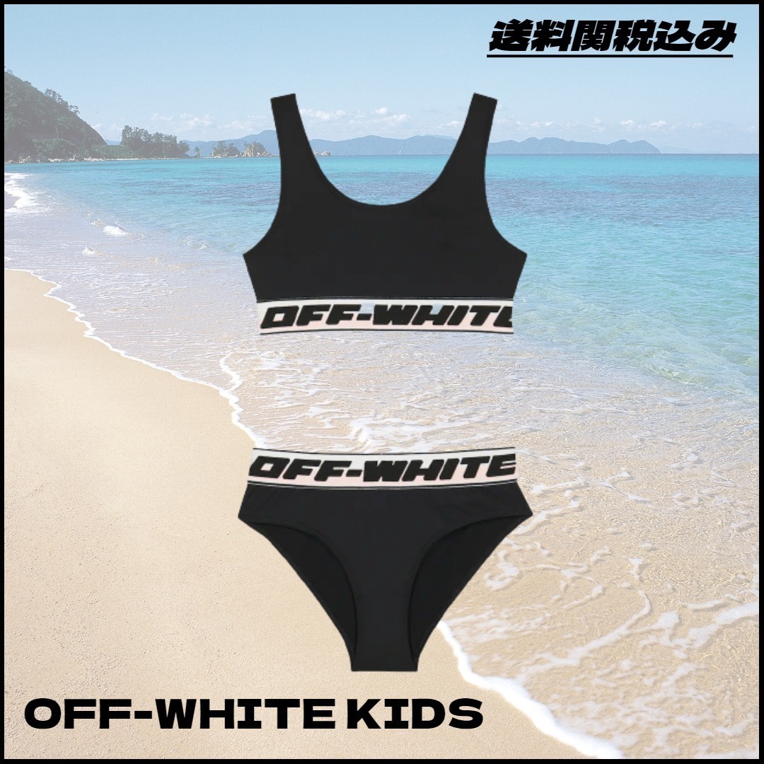 送料関税み★Off-White kids★ロゴ入りビキニ水着