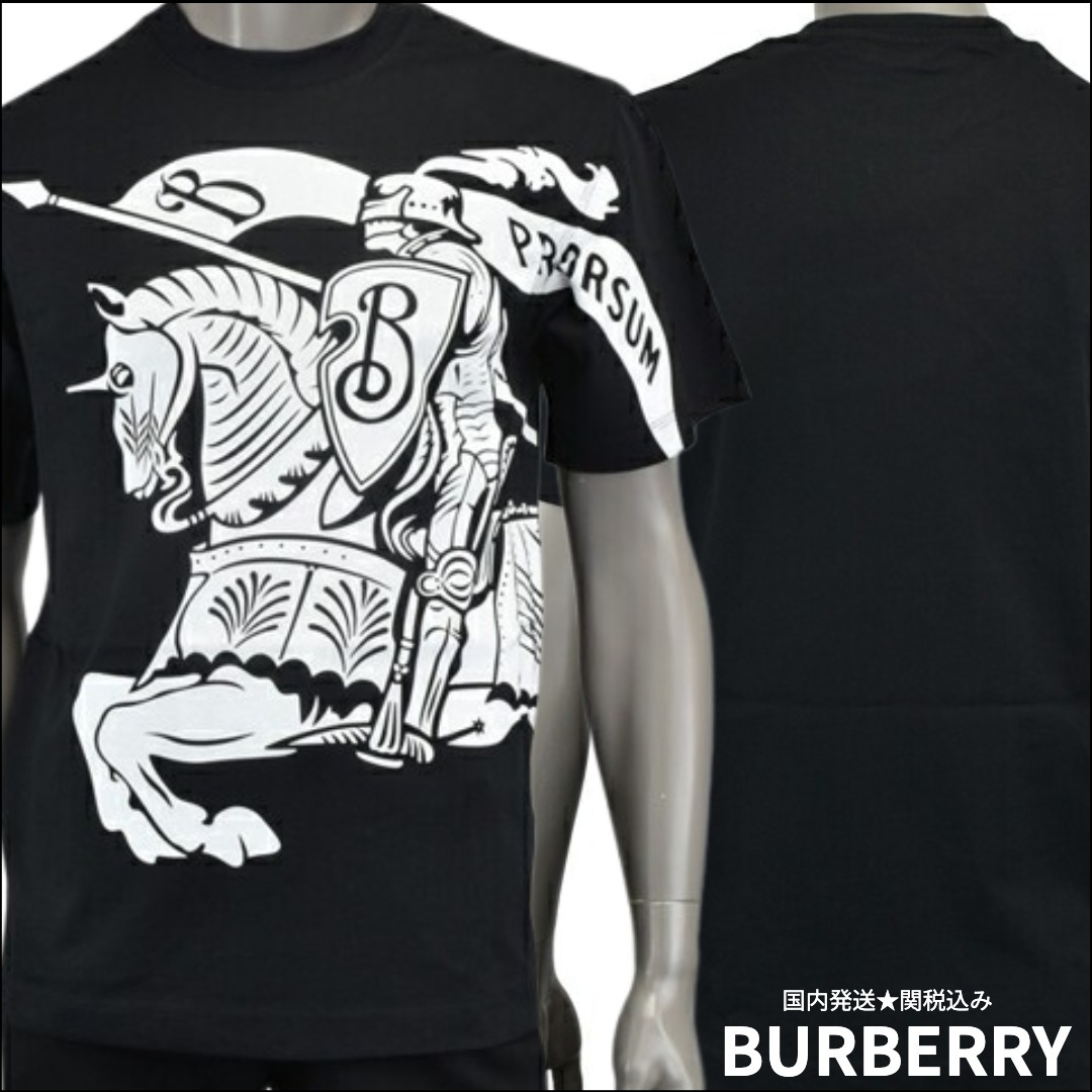 【関税負担無】BURBERRY EKD コットンTシャツ