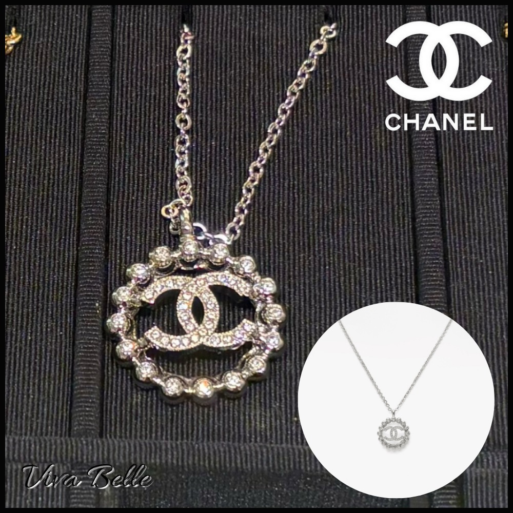 【ロゴが可愛い♡】CHANEL CCロゴ ペンダント シルバー