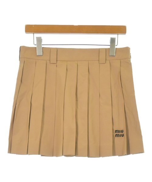 Miu Miu ミュウミュウ ミニスカート ベージュ 2138825Y0071