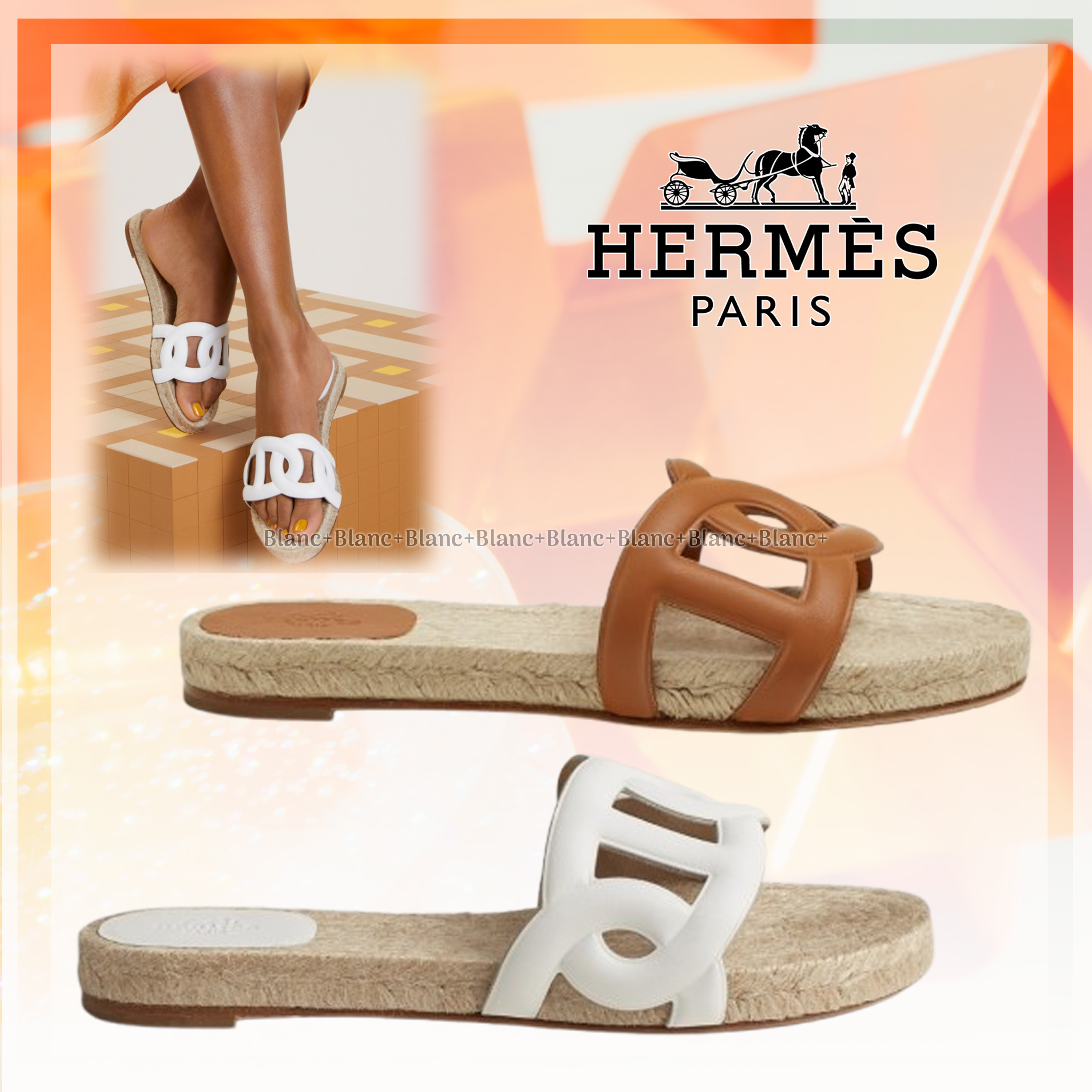 足元に上質な抜け感♡【HERMES】ファモサ エスパドリーユ
