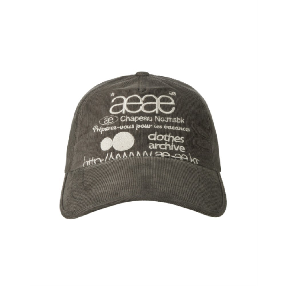 ★AEAE★ WEB LOGO CORDUROY CAP BROWN AE44FUCA007BRW