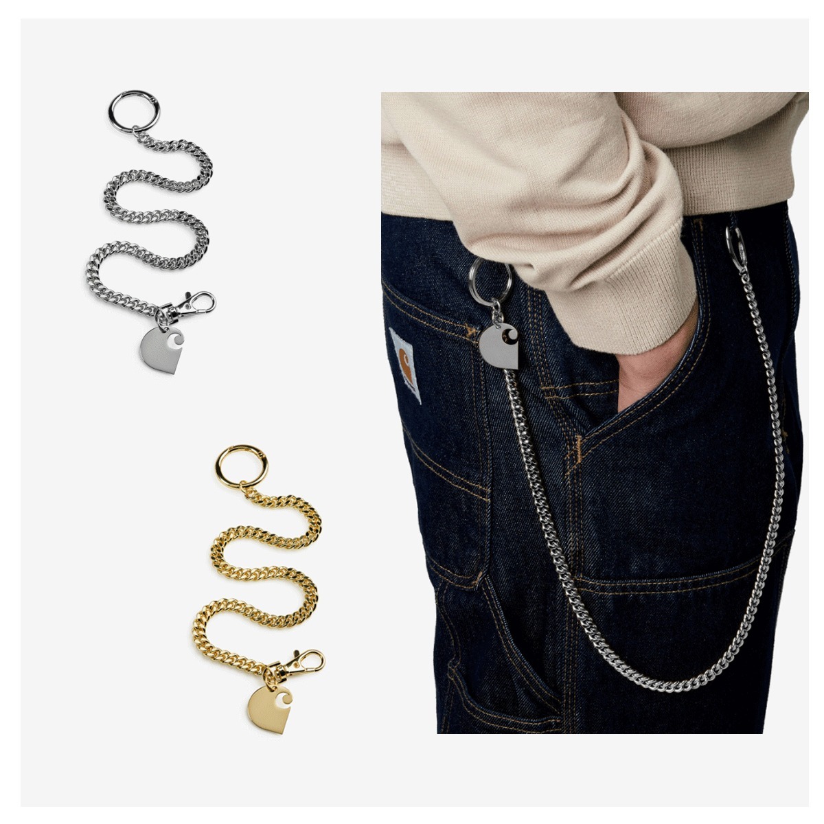 キーケース・キーリング CARHARTT CUBAN LINK KEYCHAIN 5SA393