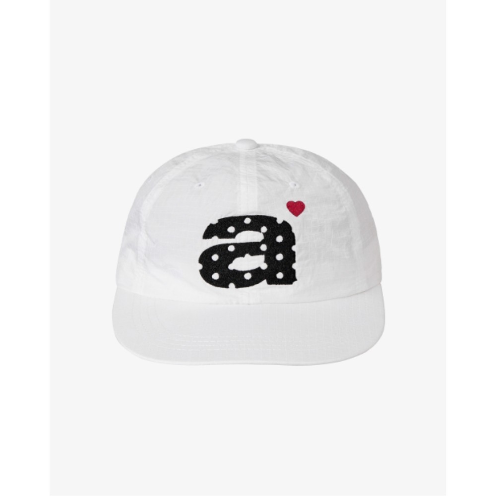 ★AEAE★ DOT SMALL LETTER NYLON CAP WHITE AE45SUCA002WHT