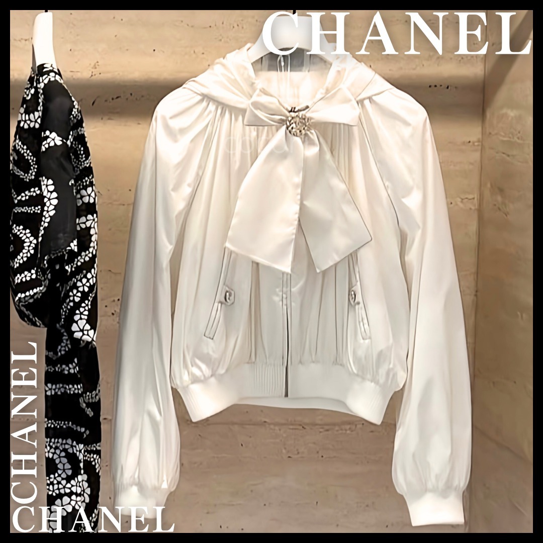 25ココビーチ【ガーリーシルクジャケット】◆CHANEL◆ジャケット