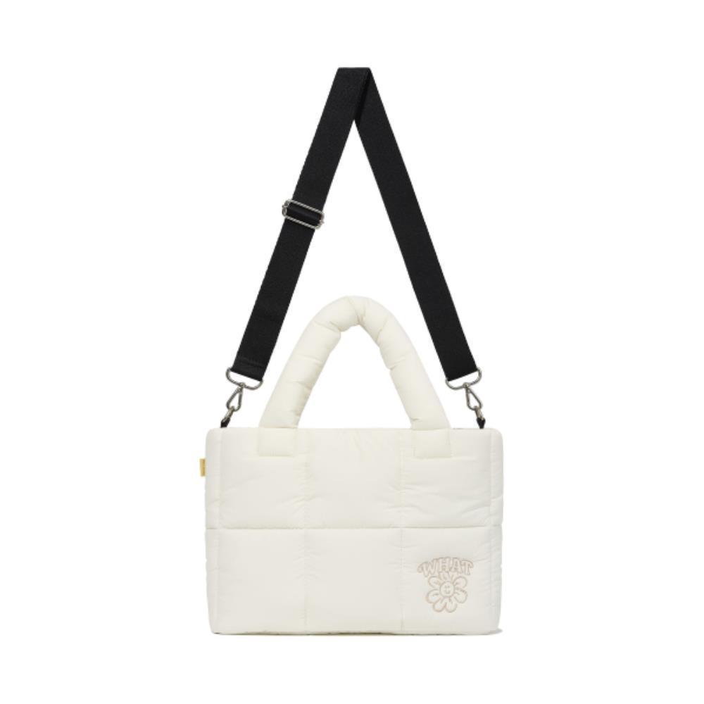 ★TOUT Y EST★ Flory Big Quilted Medium Padded Bag Ivory MG2