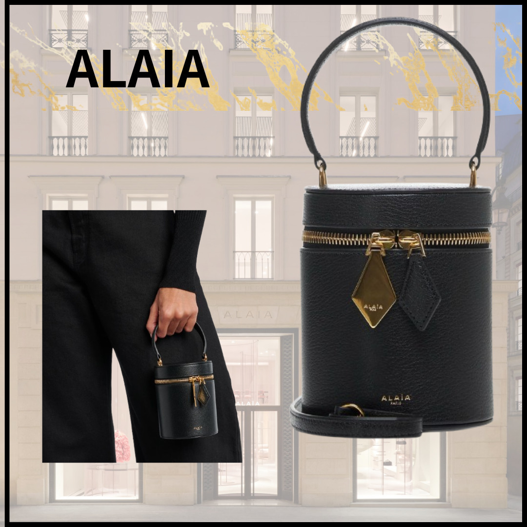 送料関税込♪【ALAIA】シリンダー ジップ バケット バッグ