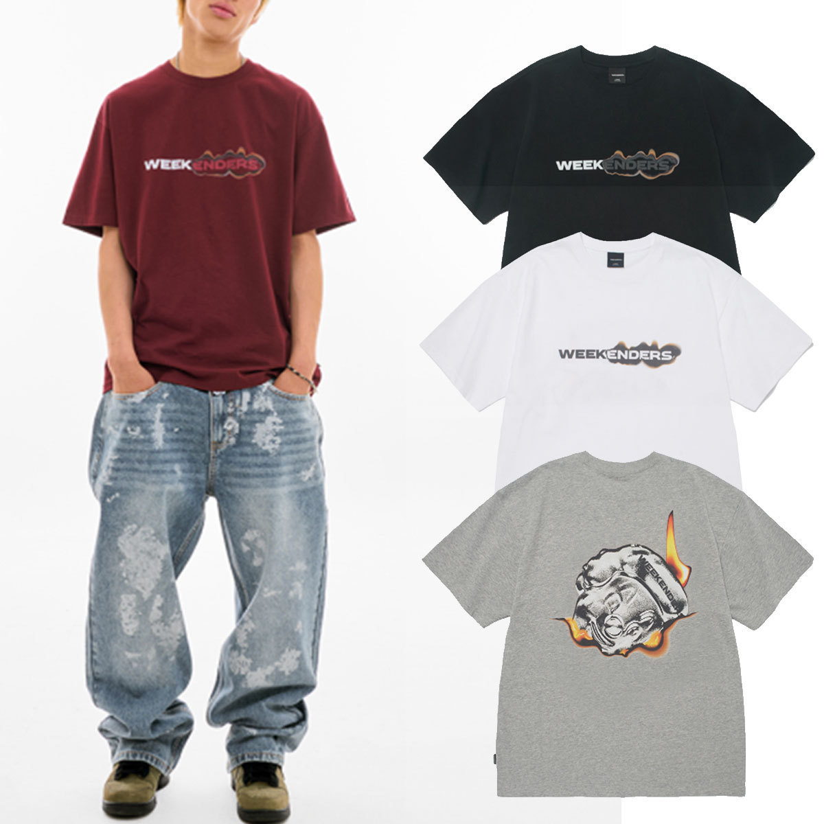 Tシャツ・カットソー WKNDRS PIERROT T-SHIRT 5FT2045
