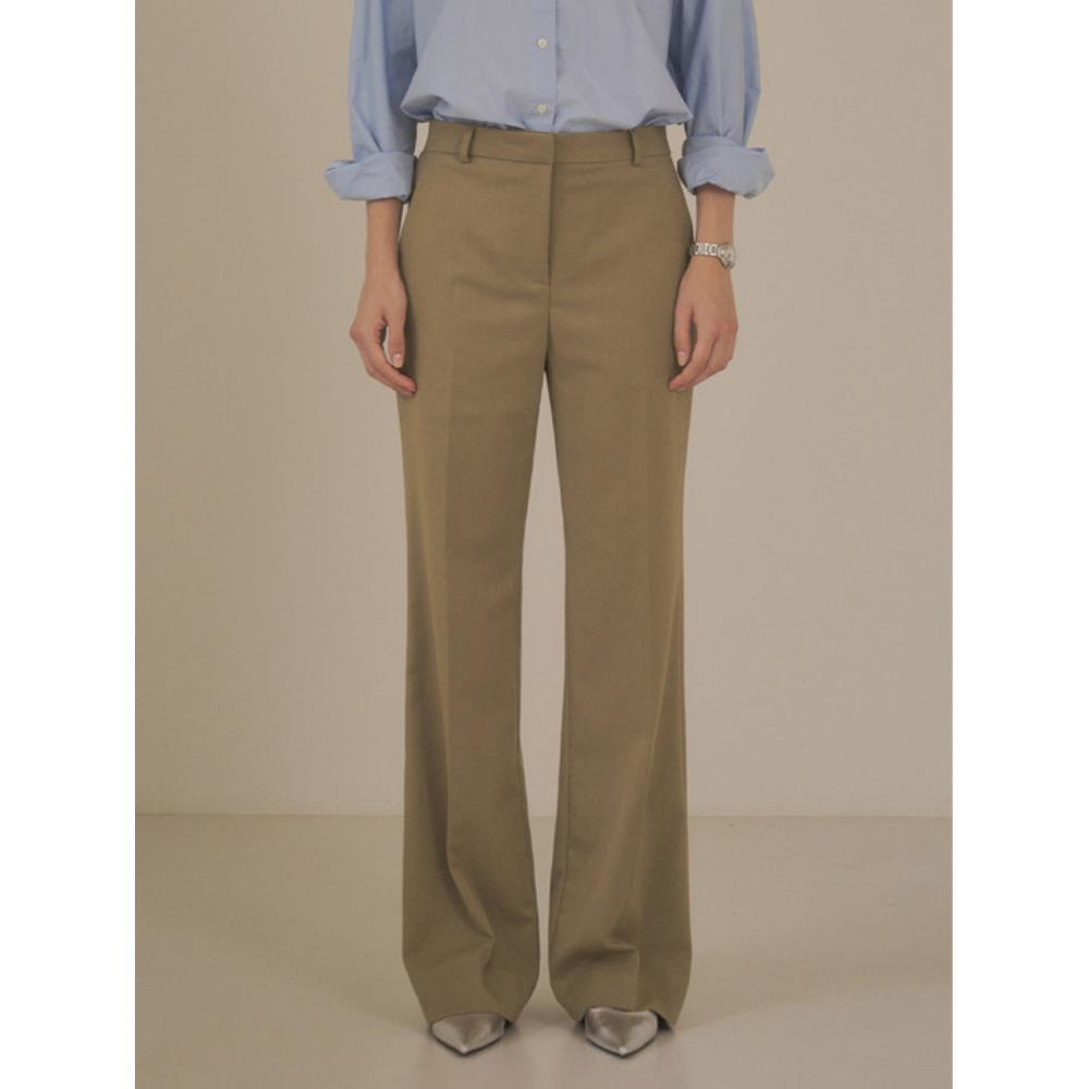 パンツ Siyazu SIPT7090 Feminine low-rise bootcut slacks_Sand beige