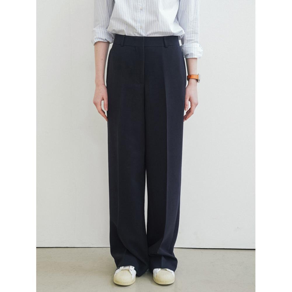 パンツ Siyazu SIPT7145 Basic Flow Wide Slacks_Navy