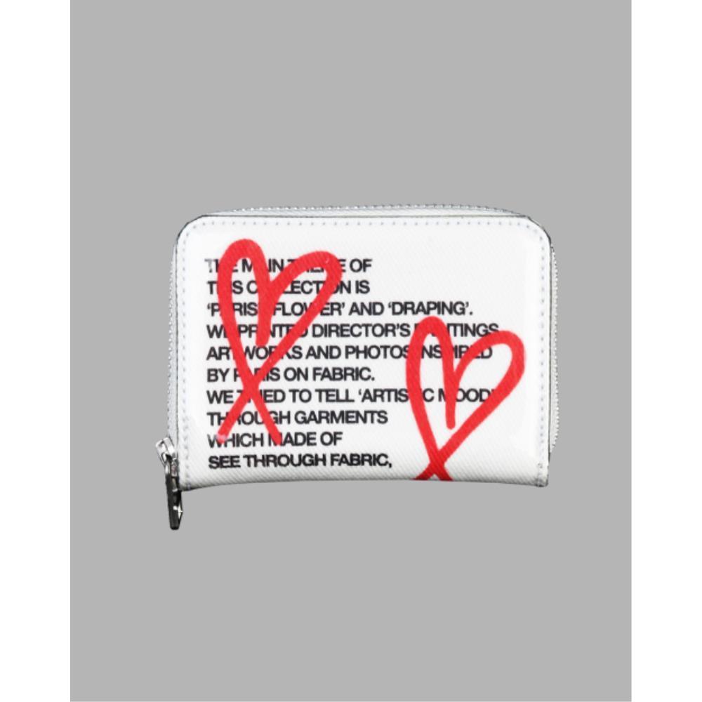 ★THE MUSEUM VISITOR★ PVC HEART PRINTED WALLET WHITE 14853