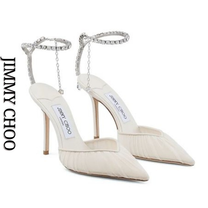 JIMMY CHOO ジミーチュウ Saeda 100 クリスタル パンプス