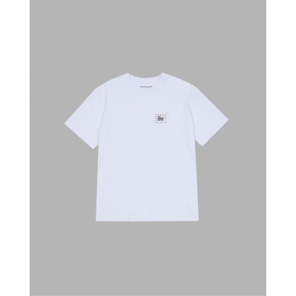 ★THE MUSEUM VISITOR★ CUBIC LOGO STITCHED TSHIRTS WHITE 102