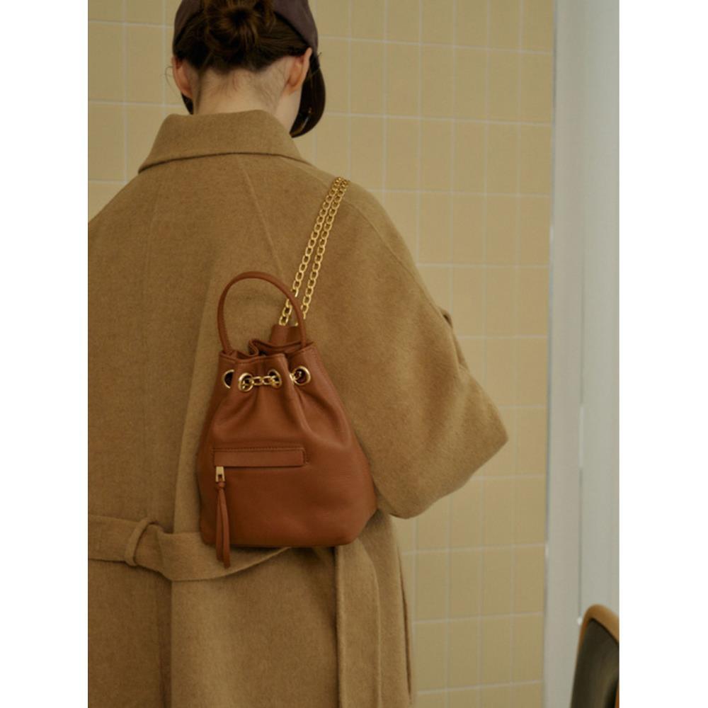 ★you a use★ Chain bucket bag Maple brown