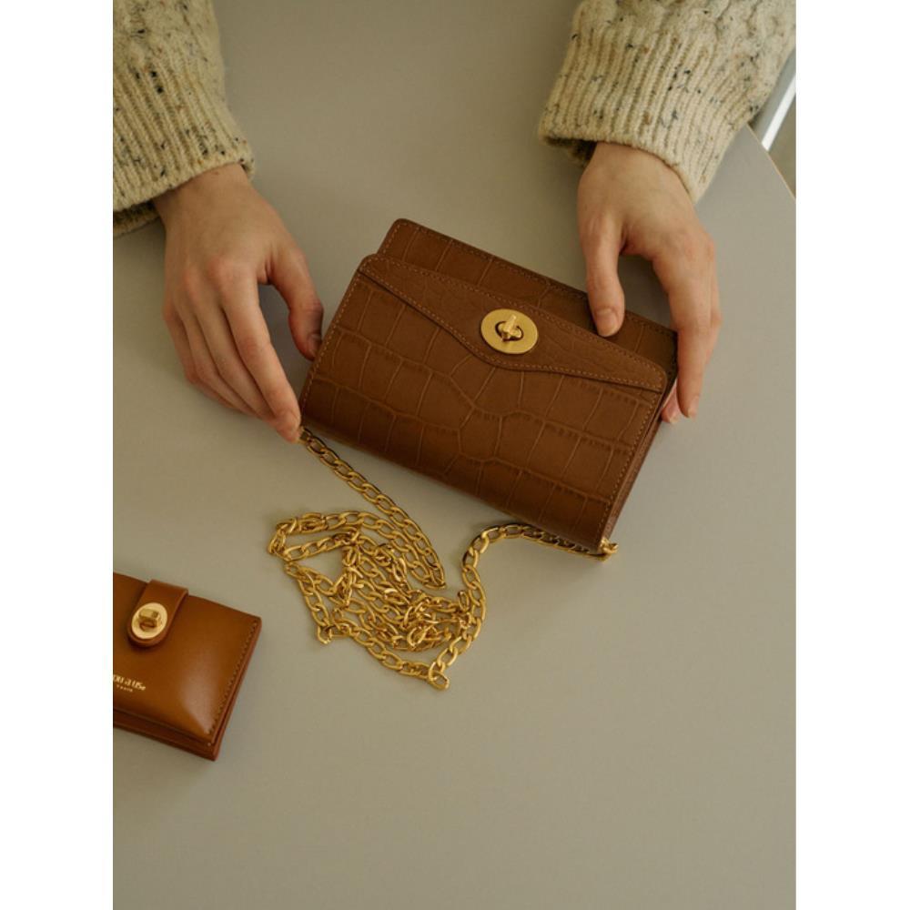 ★you a use★ Wonder petit bag Croc brown