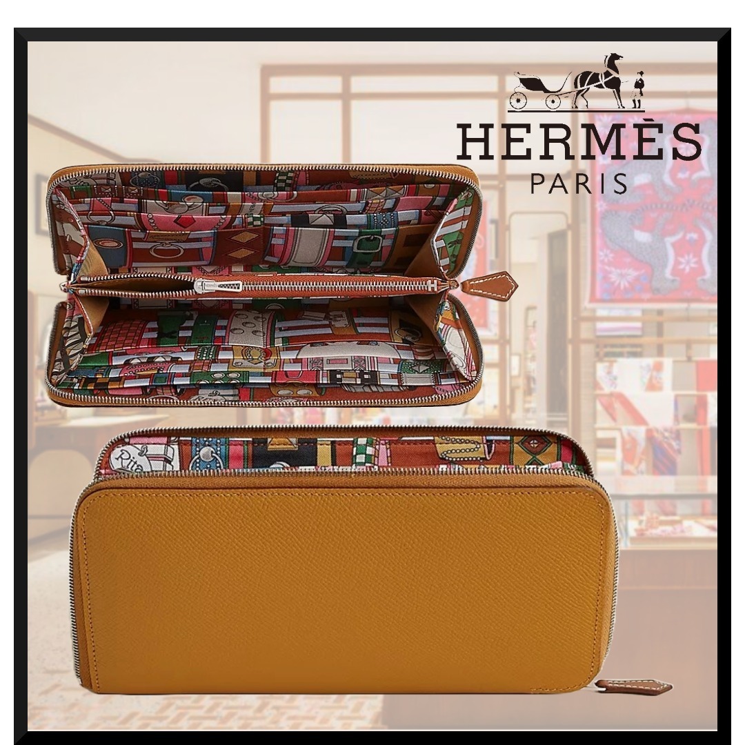 【ご褒美に♪】HERMES シルクイン クラシックウォレット