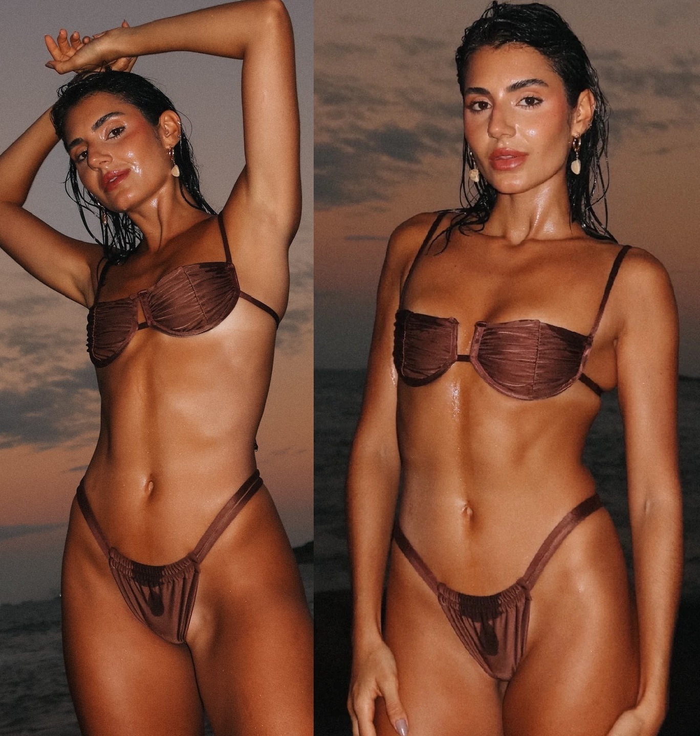 Gabriela Beachwear*ANA&STRAPPY*ワイヤー入り*ドレープ*CACAU
