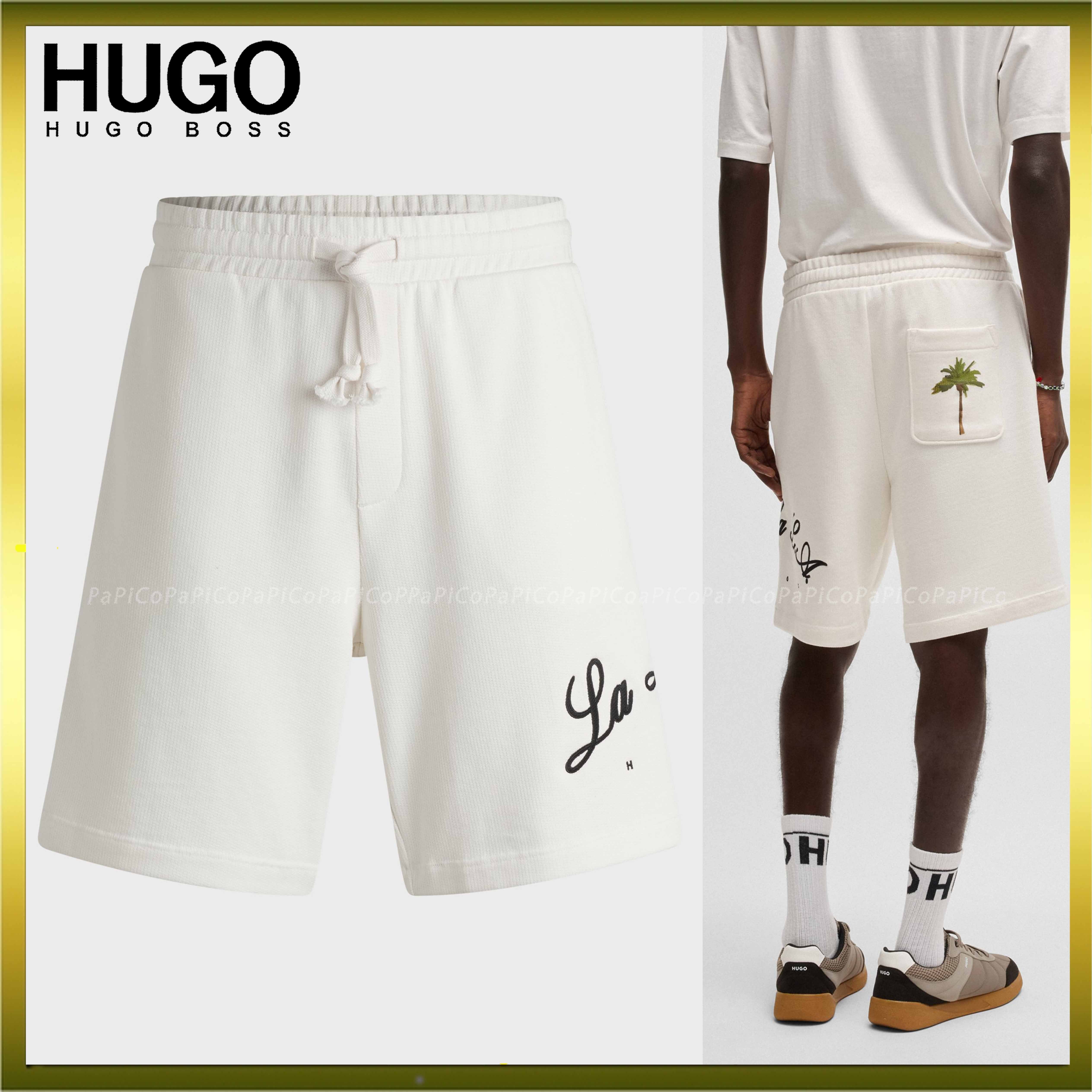 【特価！関税送料込】HUGO アートワーク ハーフパンツ