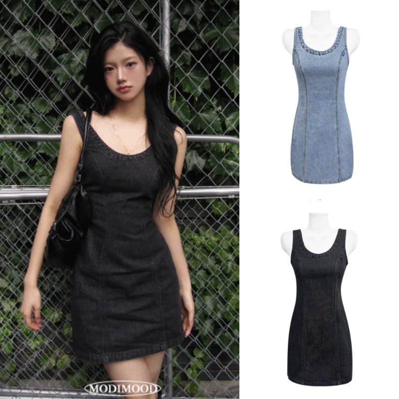 【MODIMOOD】DENIM LINE ONE PIECE