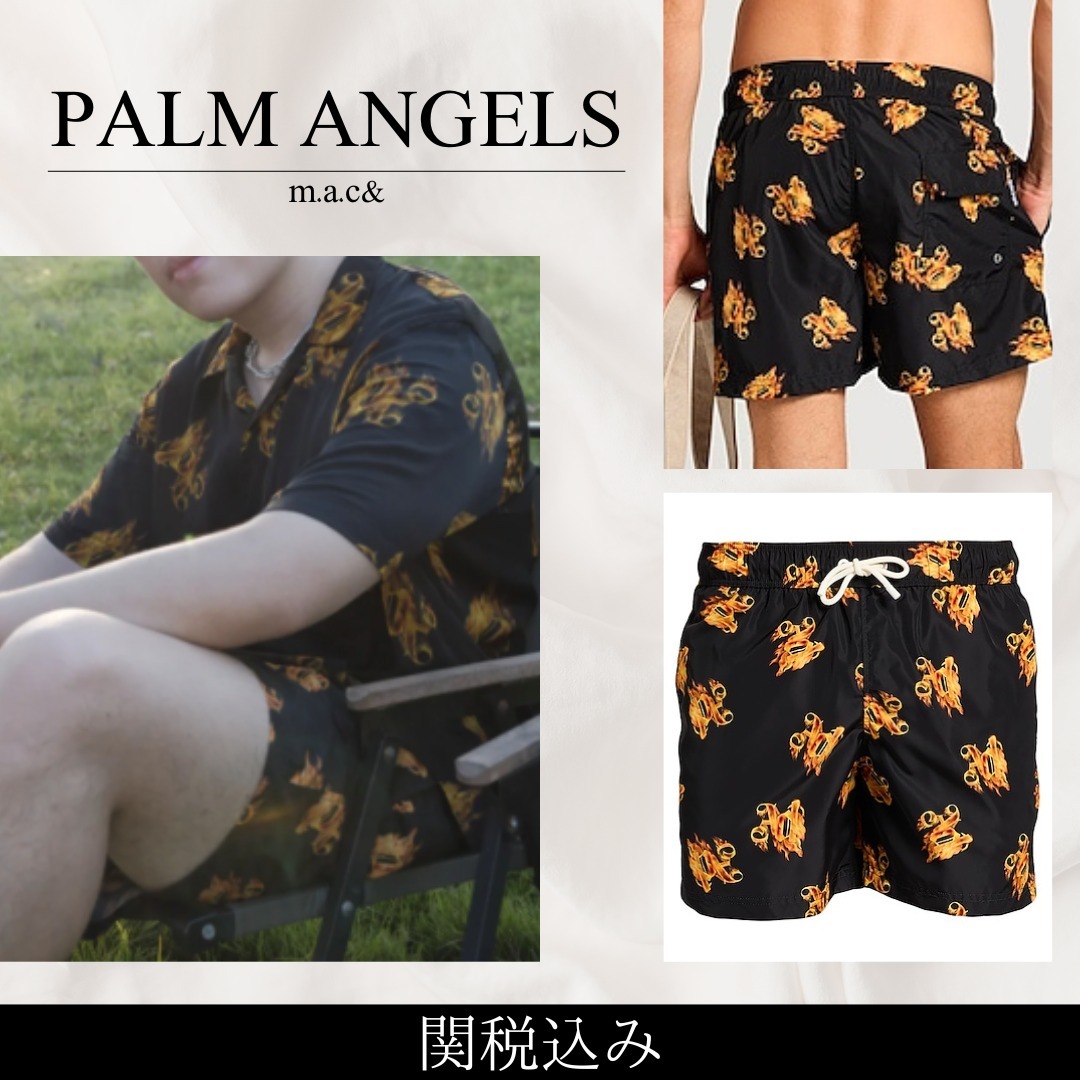 関税込み【PALM ANGELS】柄ショートパンツ 水着