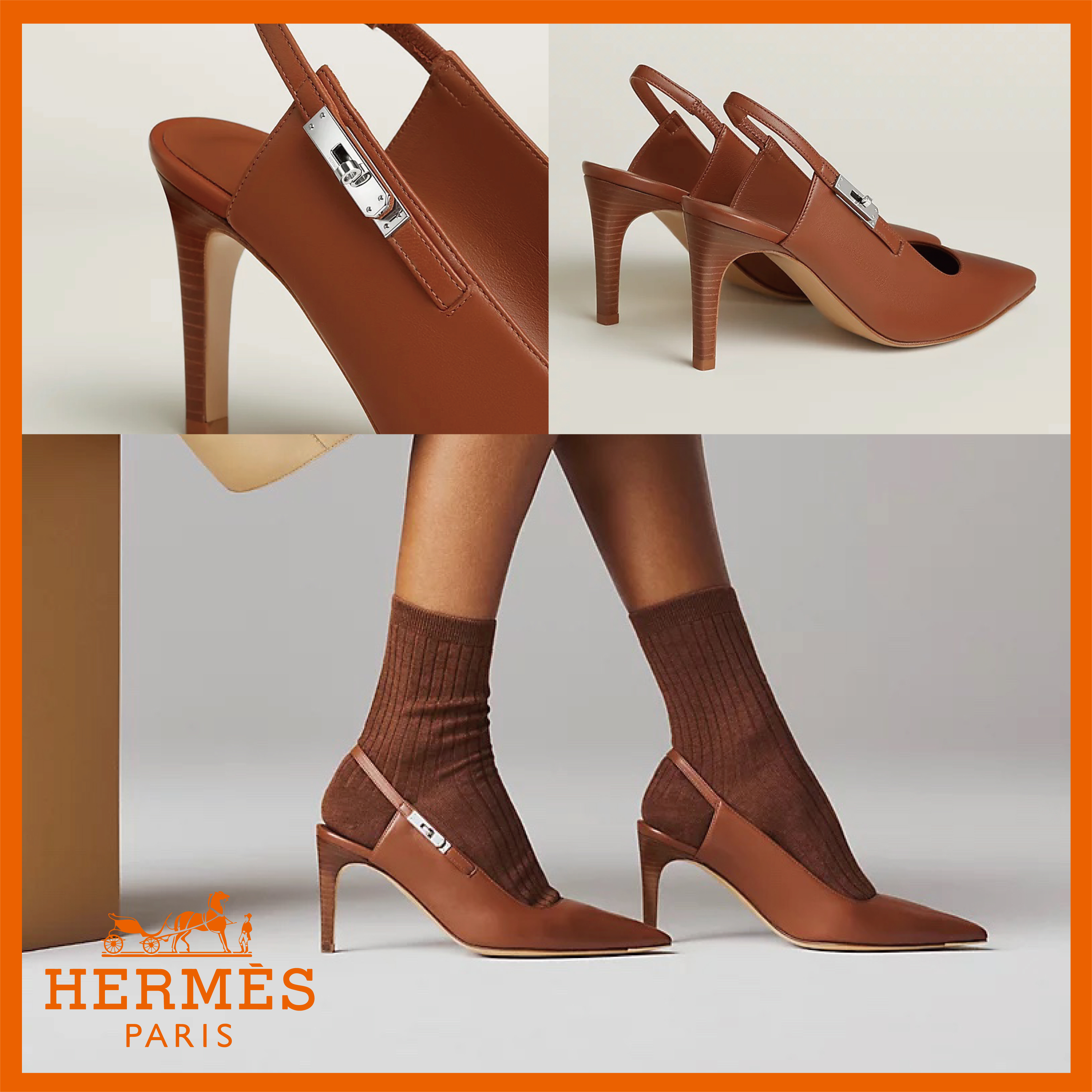 エレガント◆HERMES LOVER80 ミュール サンダル