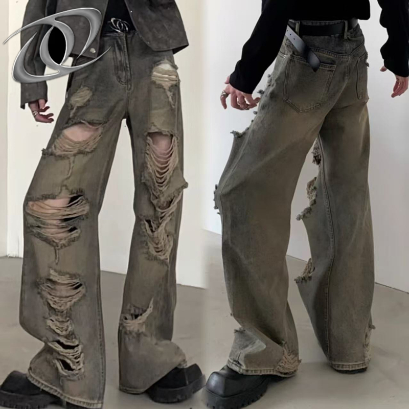 AutumnWind デニムパンツ ストリートウォッシュドルーズダメージ
