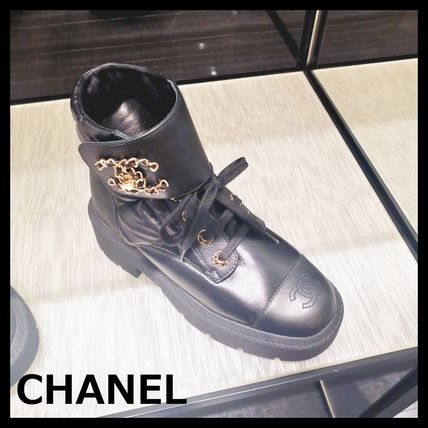 CHANEL シャネルミドルショートブーツブラック