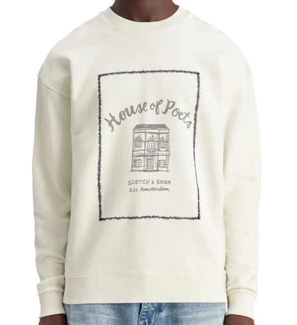 “Scotch & Soda” アートワークスウェットシャツ Ecru