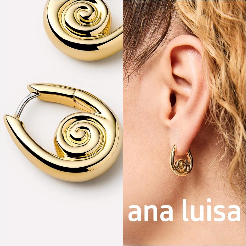 送関込【ana luisa】アリエルフープス ゴールドイヤリング