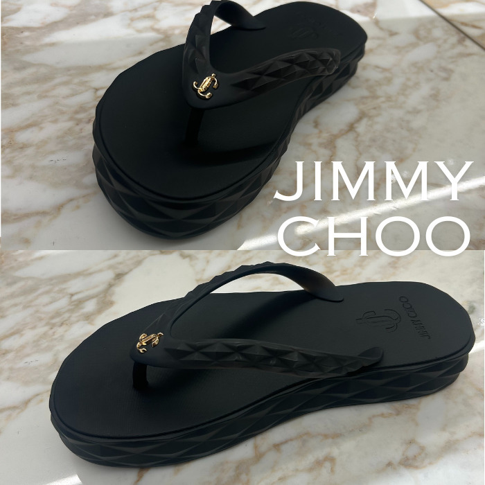 ☆完売必至☆【Jimmy Choo】サンダル DIAMOND FLIP FLOP JCロゴ