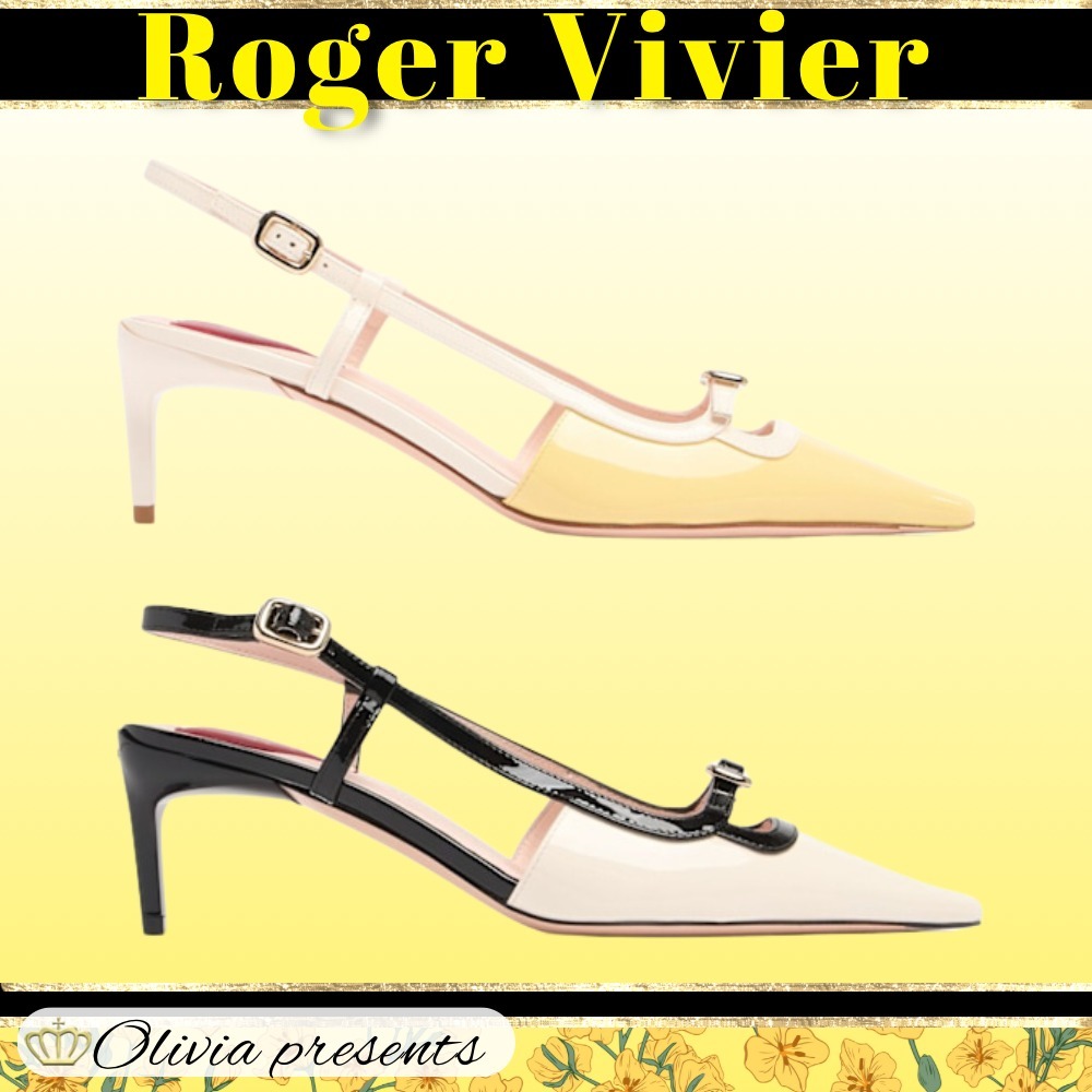 【Roger Vivier】55mm ミニバックル パテント パンプス