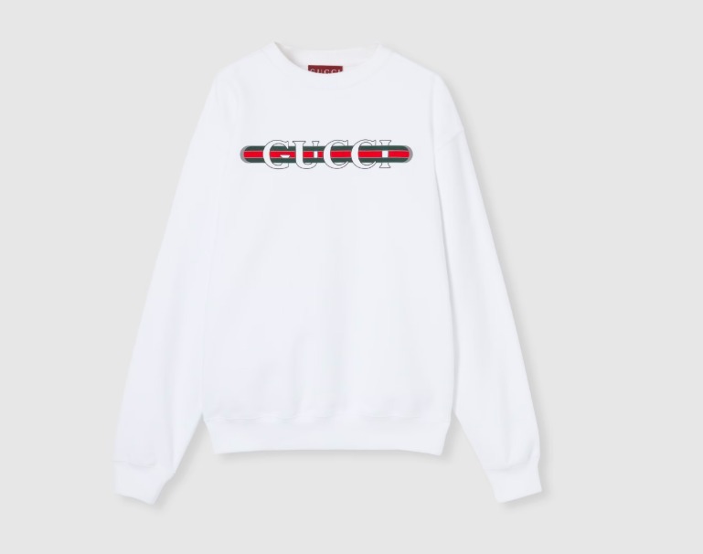 GUCCI《コットンジャージースウェットシャツ》ホワイト DHL 直営