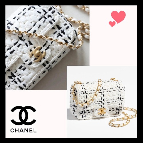 【CHANEL】ミニフラップ バッグ ホワイト AS3944 B10621 NN546
