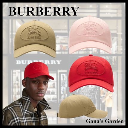 ギフトにも【BURBERRY】ナイトスタンプ ベースボールキャップ ナイトスタンプ ギャバジン ベースボールキャップ (カラント