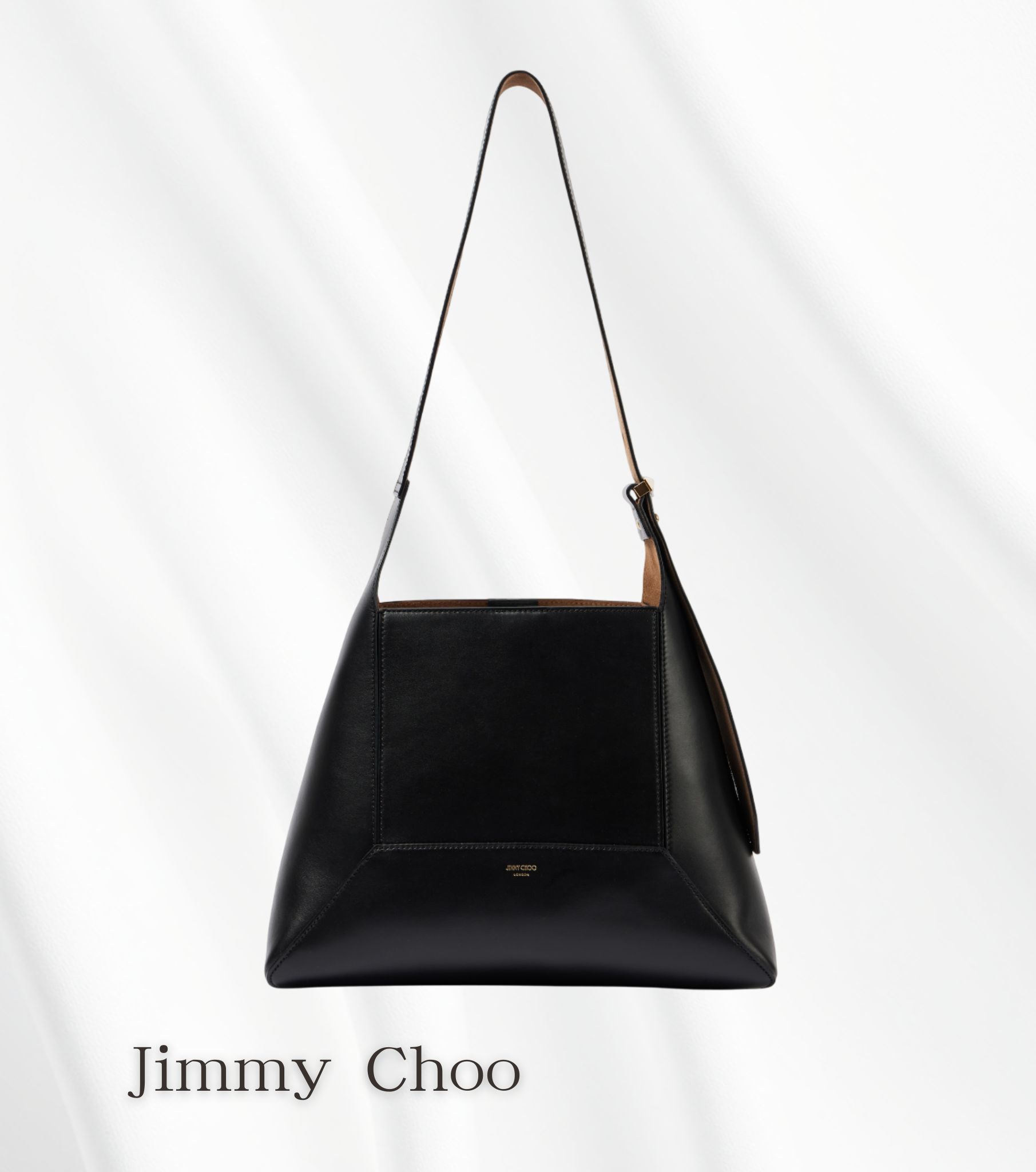 【JIMMY CHOO】ダイヤモンドミディアムレザートートバッグ