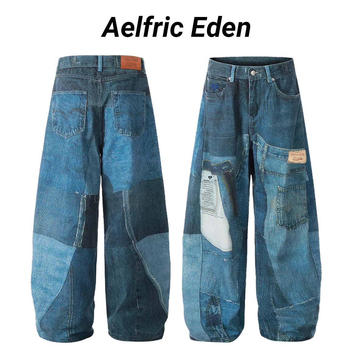 ◆Aelfric Eden◆3D Print Baggy Barrel ジーンズ 送料込