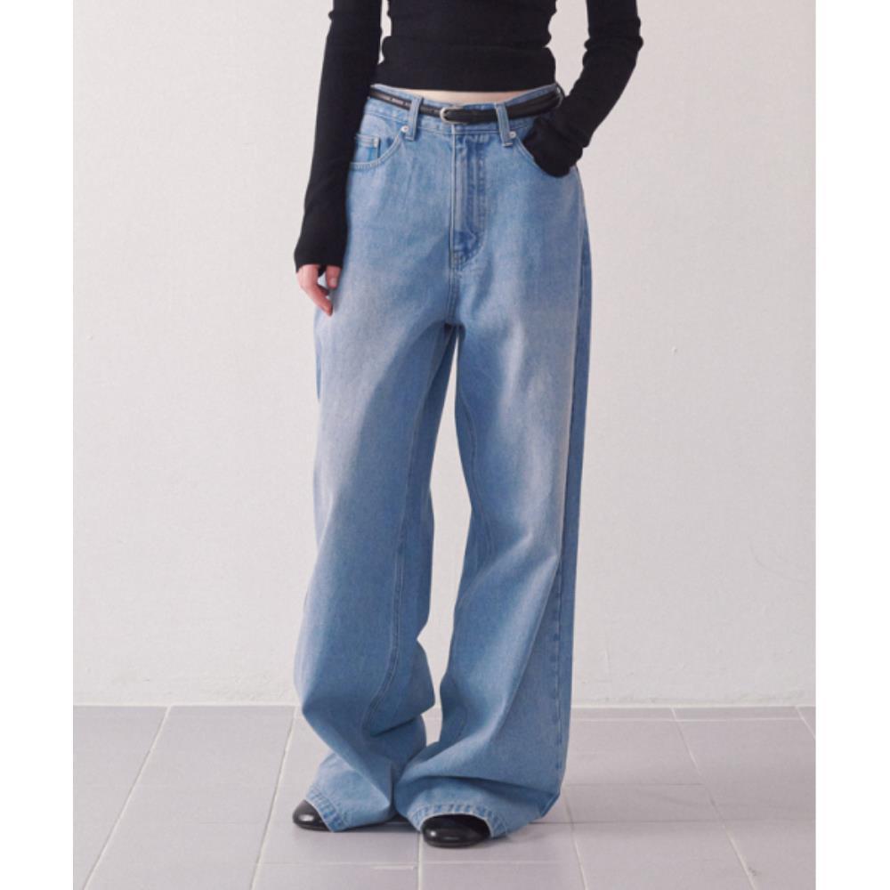 デニム・ジーパン RONRON WIDE DENIM PANTS LIGHT BLUE RR24APT3538LB