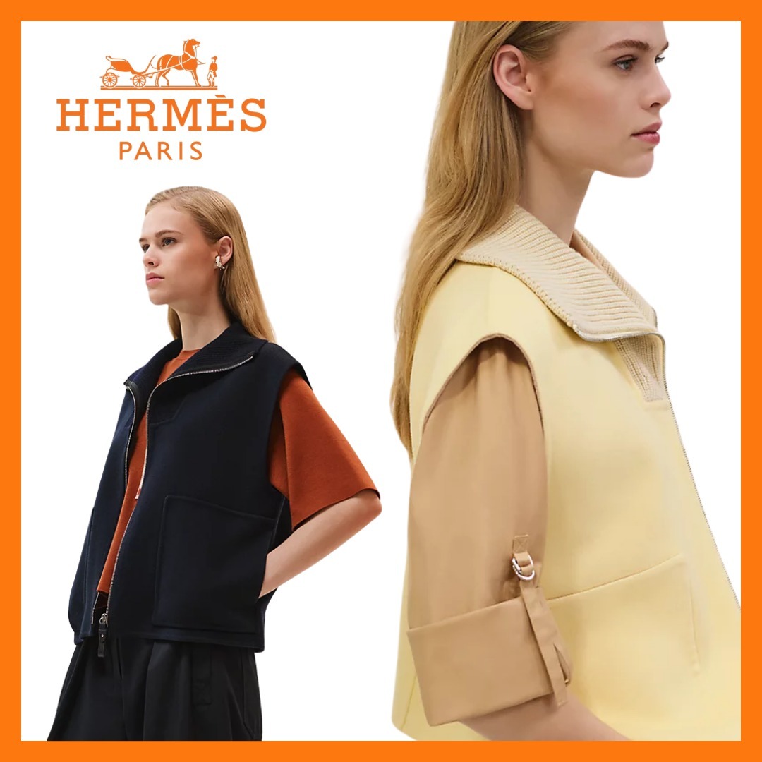上質な温もり☆【HERMES】トラッカーカラーベスト