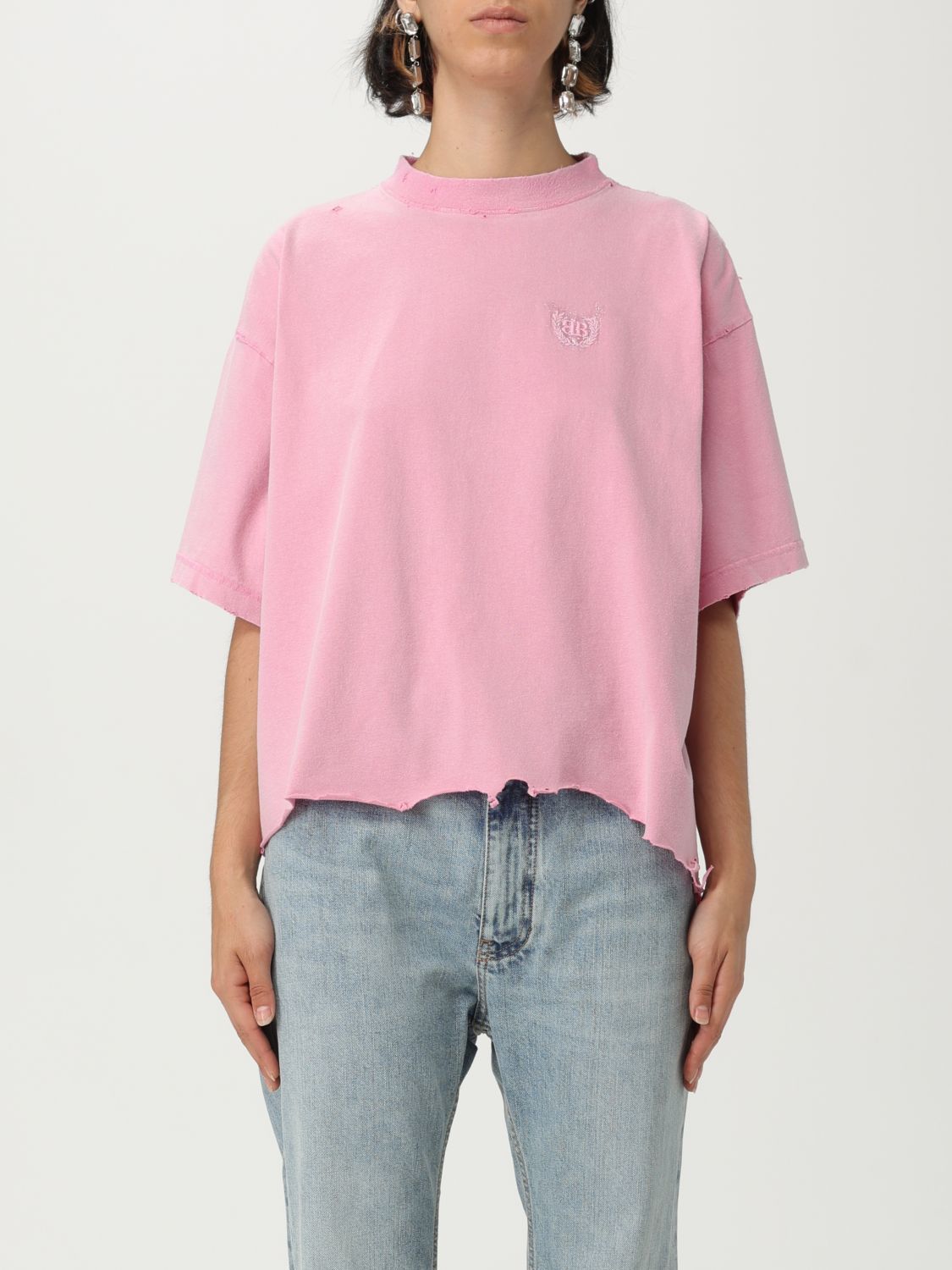 Tシャツ・カットソー BALENCIAGA Woman T-Shirt Pink 783399TSVD5 2014