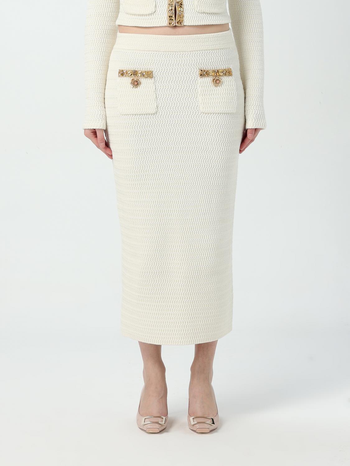 スカート SELF-PORTRAIT Woman Skirt Beige RS25910MSKC CREAM