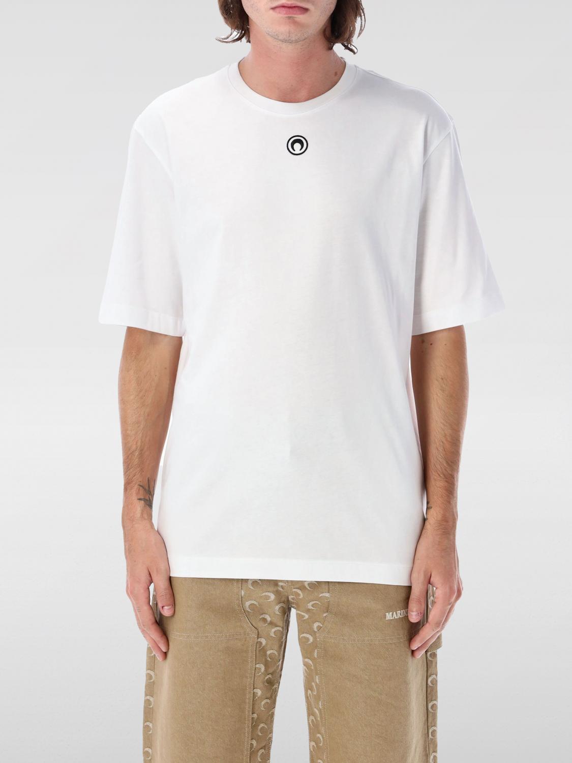 Tシャツ・カットソー MARINE SERRE Men T-shirt White MTT077ACJER0009 WH10