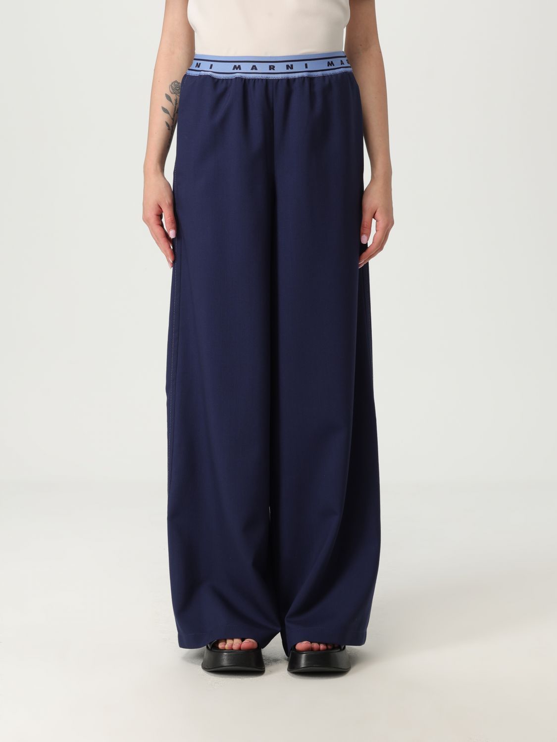 パンツ MARNI Woman Pants Navy PAMA0546SUTW839 00B81
