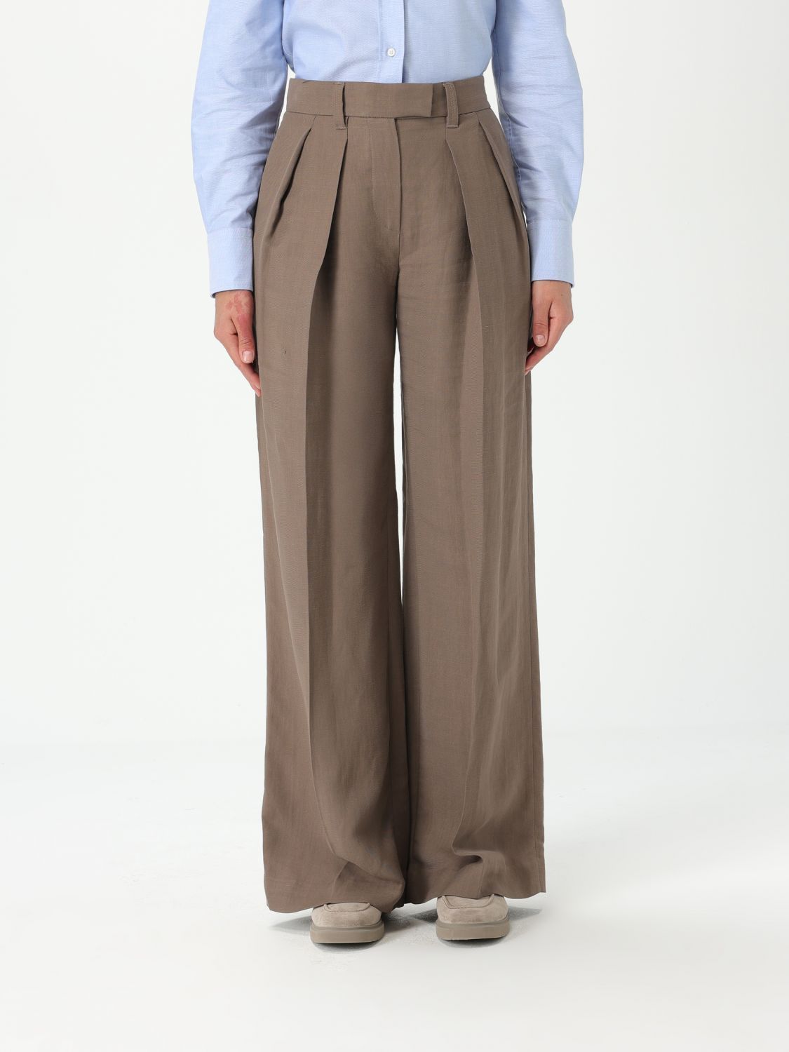 パンツ BRUNELLO CUCINELLI Woman Pants Brown MH126P8512 C2925